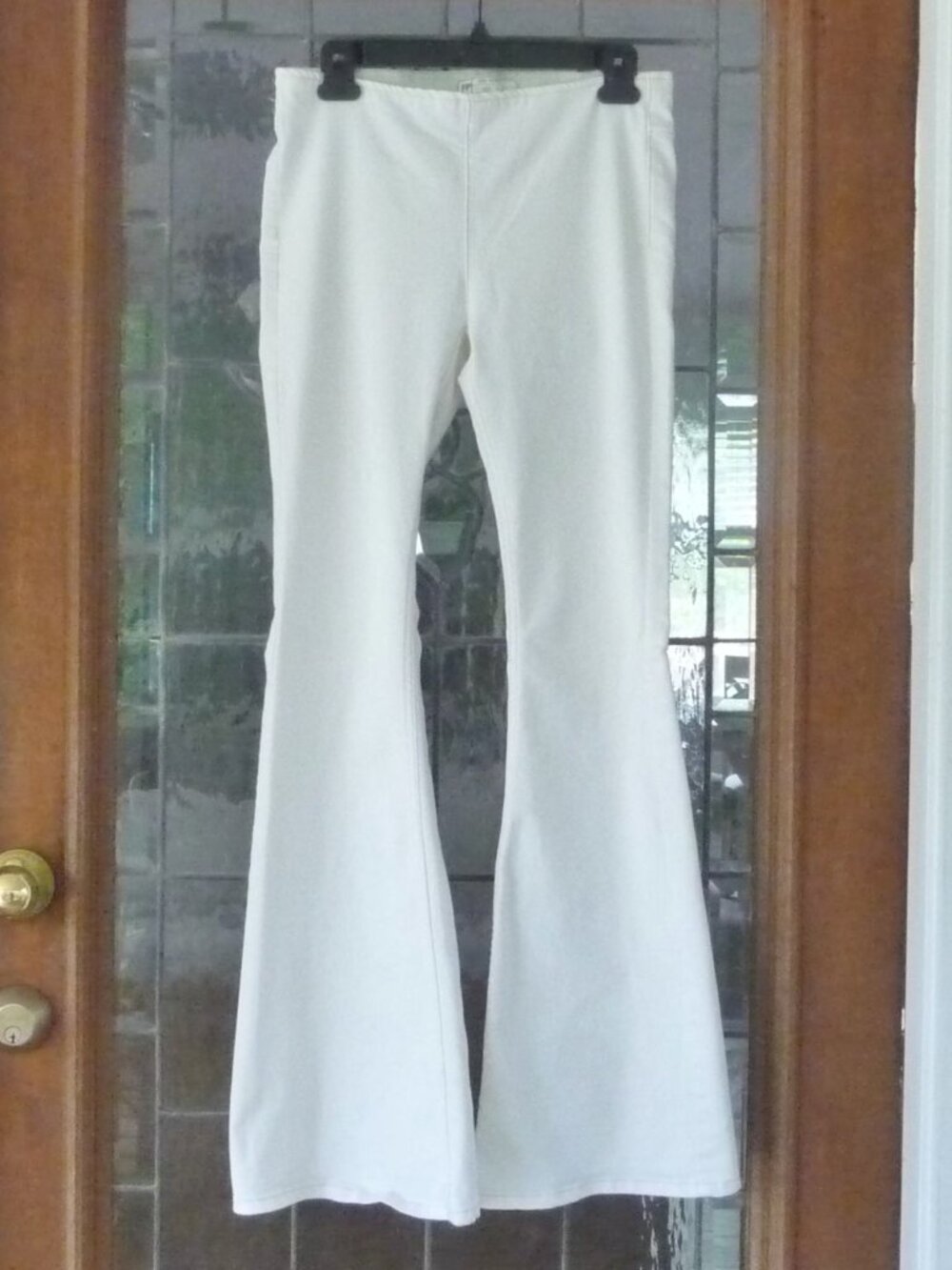 FREE PEOPLE PENNY Size 28 White Low Rise Flare Pants